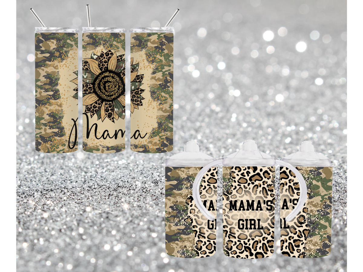 Mama / Mama's Girl / Mama's Boy Camo Sippy Set