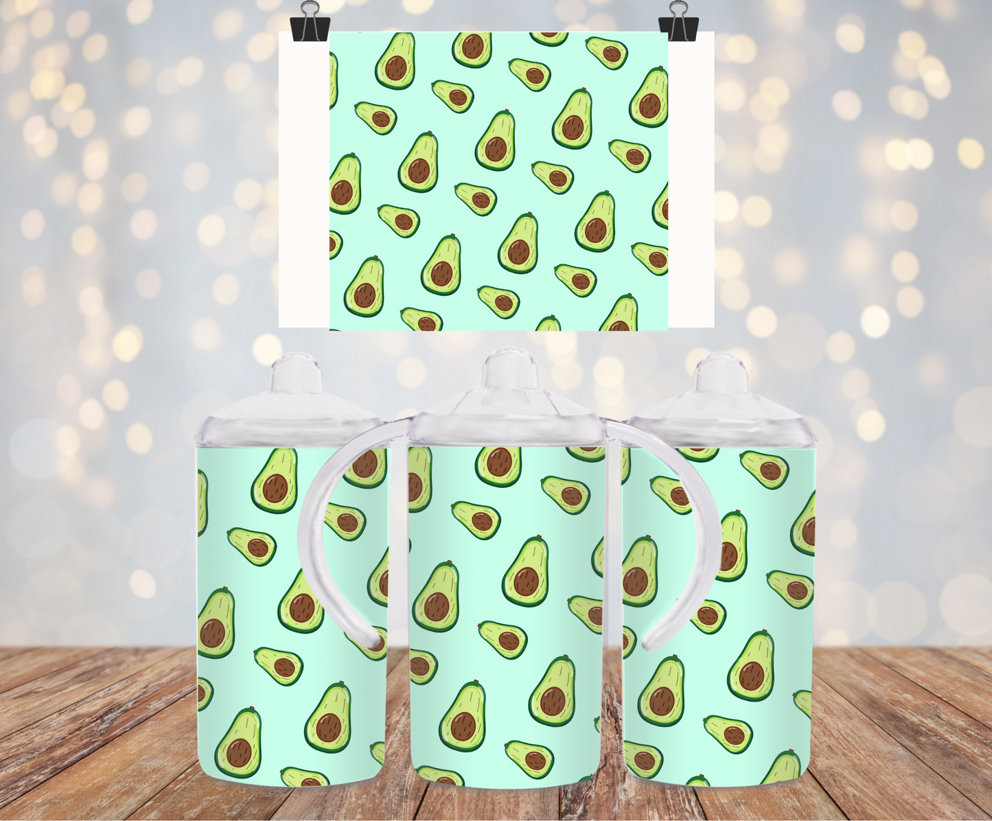 Avocado Pattern Sippy Cup