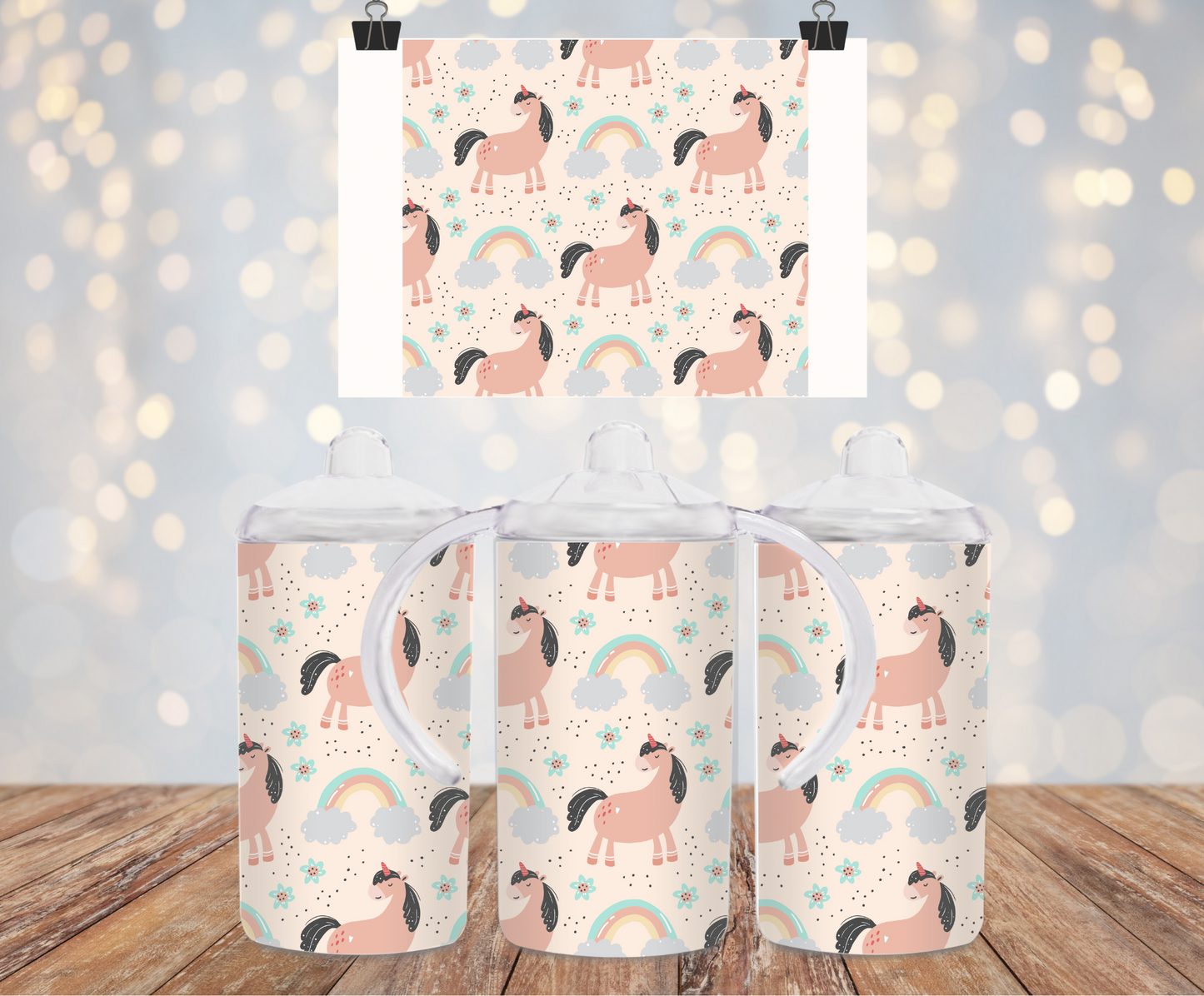 Rainbow Unicorn Sippy cup