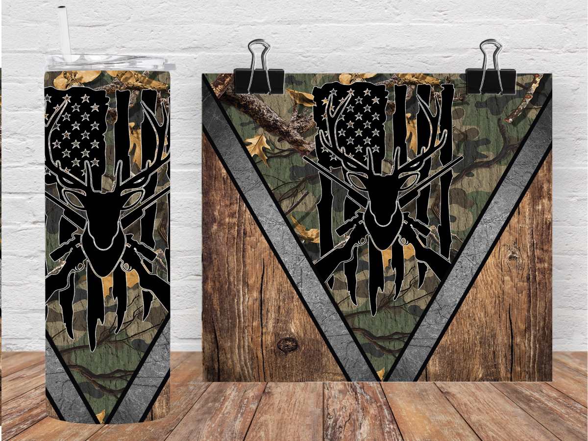Camo and Buck 20oz Tumbler