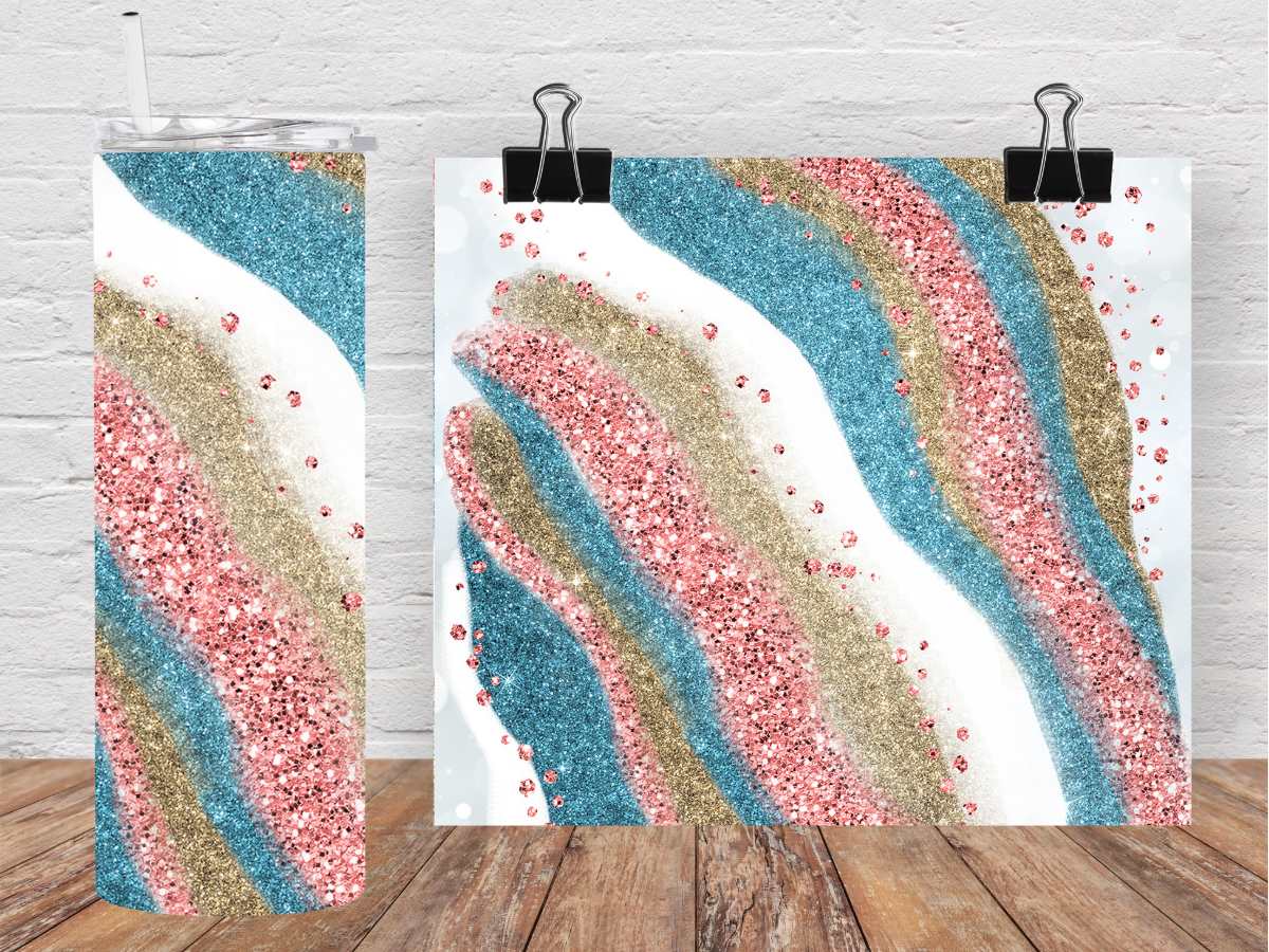 Glitter Stripes 20oz Tumblers