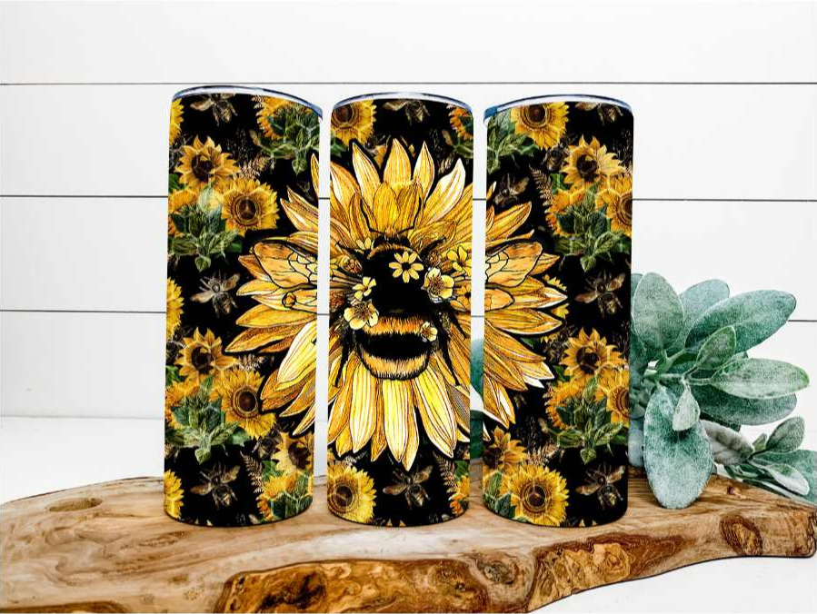 Bumblebee and Sunflower 20oz Tumbler