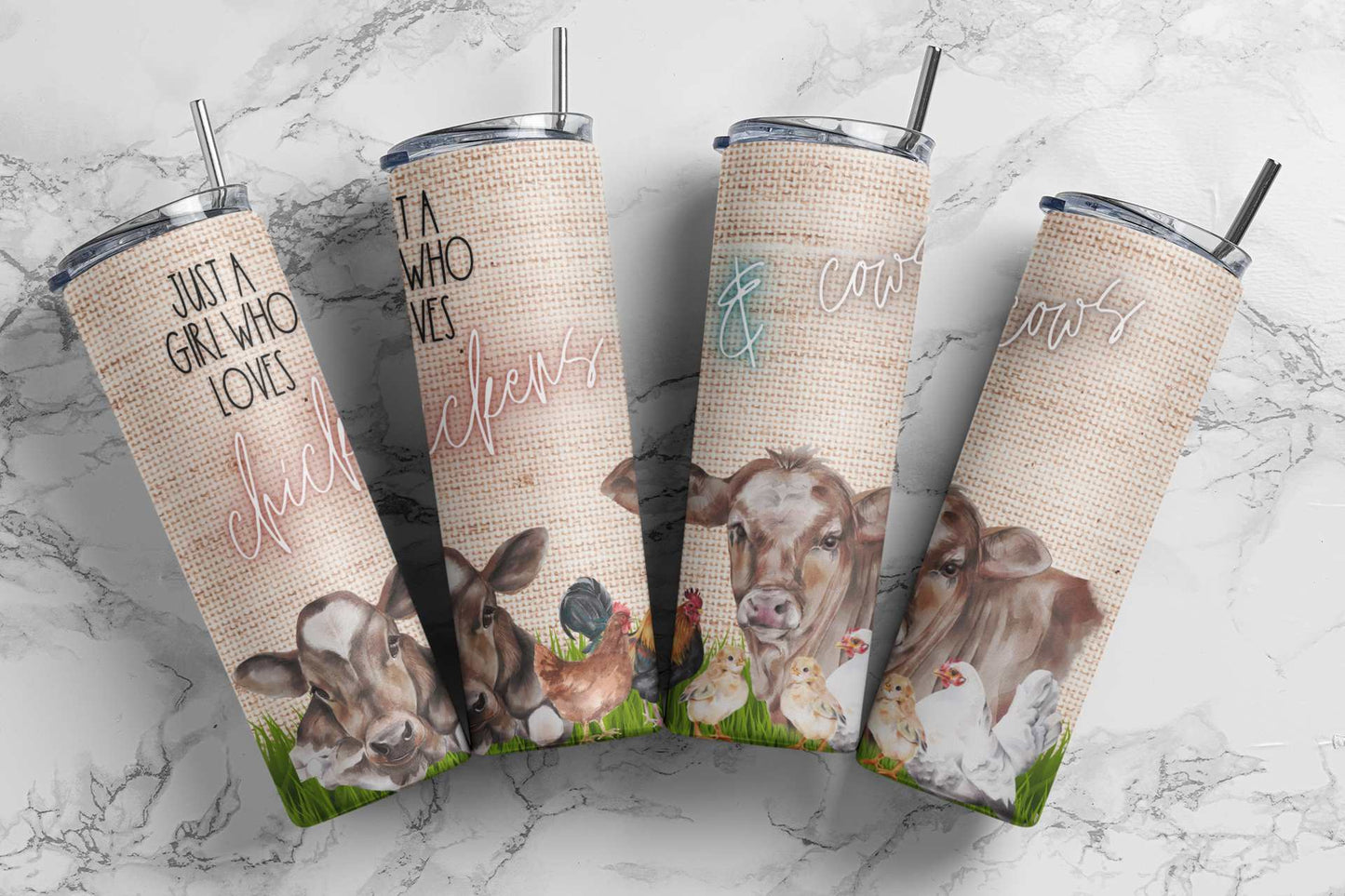 Loves chicken and cows 20oz Tumbler
