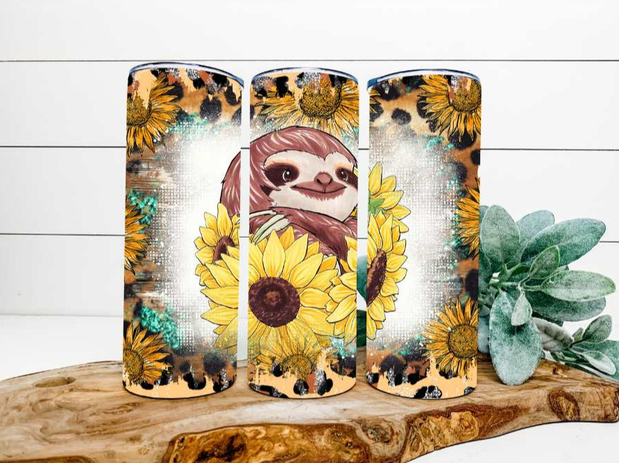 Sloth and Sunflower 20oz Tumbler