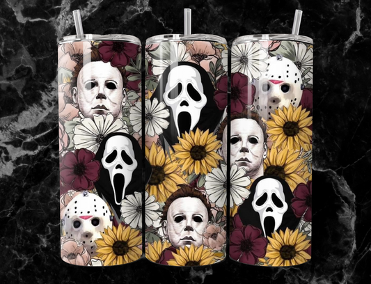 Floral Classic Horror Tumbler