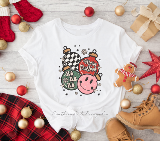 Merry Christmas Retro Ornament Shirt