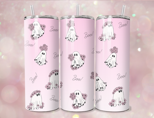 Floral Pastel Ghost Tumbler