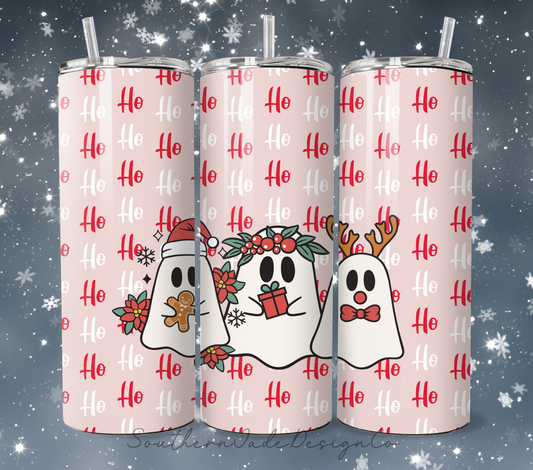 Cute Ghost Christmas Tumbler