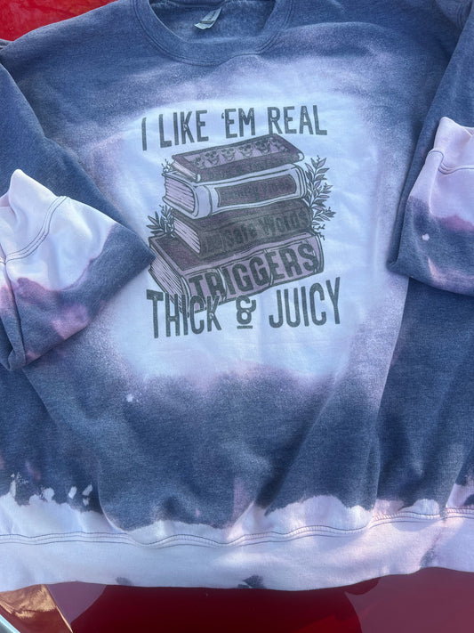 Thick and Juicy Book Crewneck Sweater