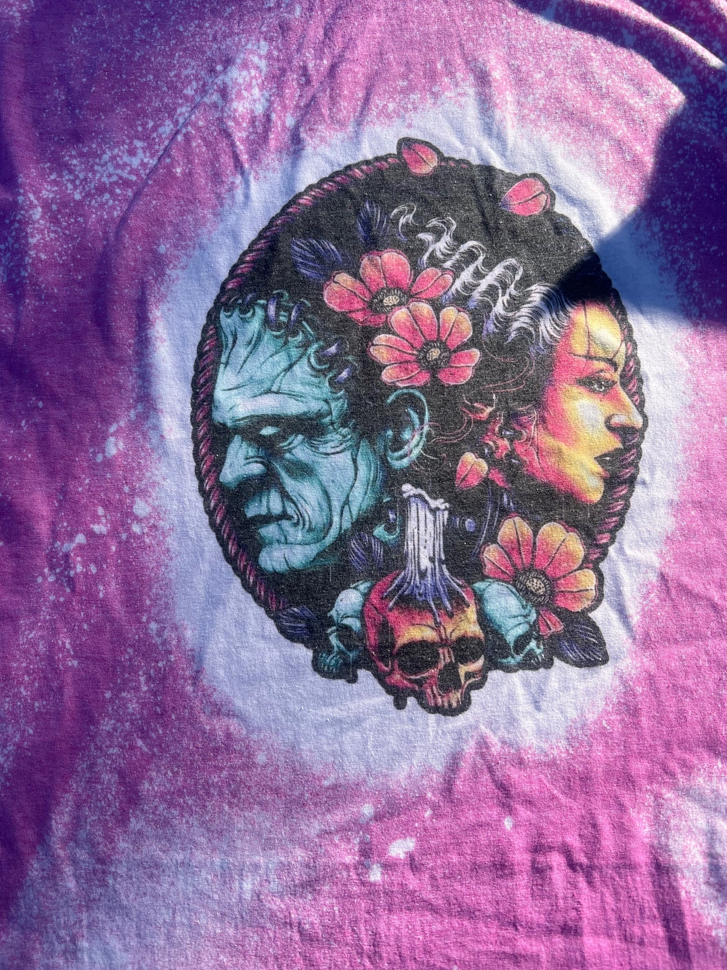 Frankenstein and Bride Bleached Shirt