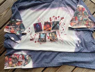 Horror Movie Icon Tarot Card Bleached Shirt