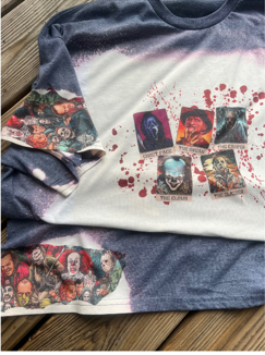 Horror Movie Icon Tarot Card Bleached Shirt