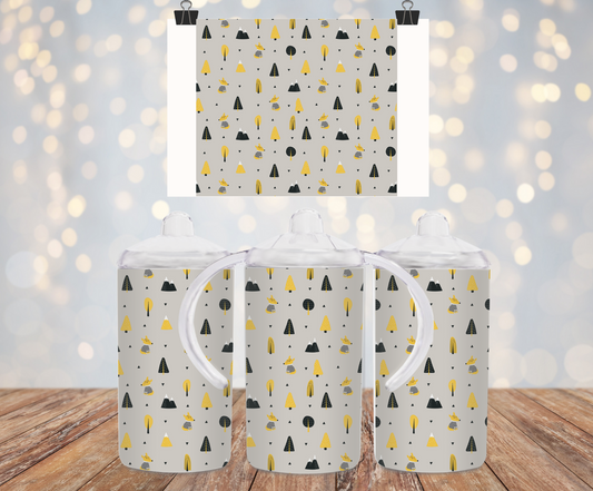 Yellow and Black Fox Sippy Cup