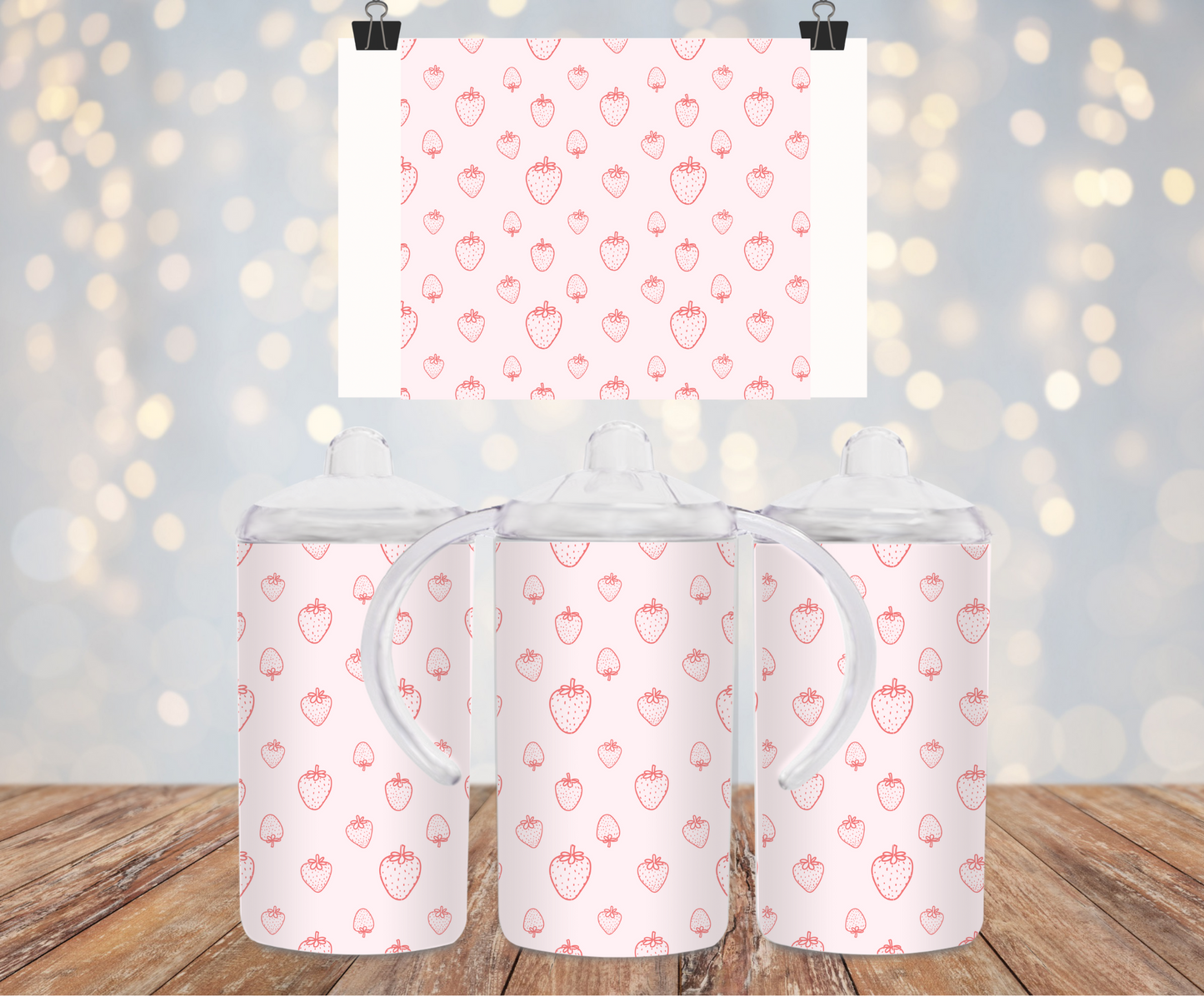 Strawberry Pattern Sippy Cup