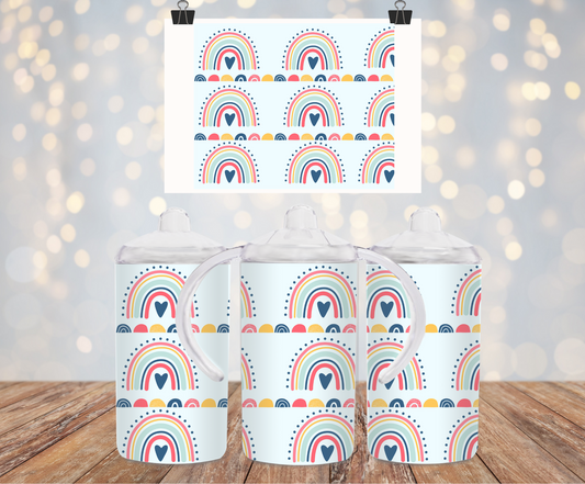 Heart Rainbow Boho Sippy Cup