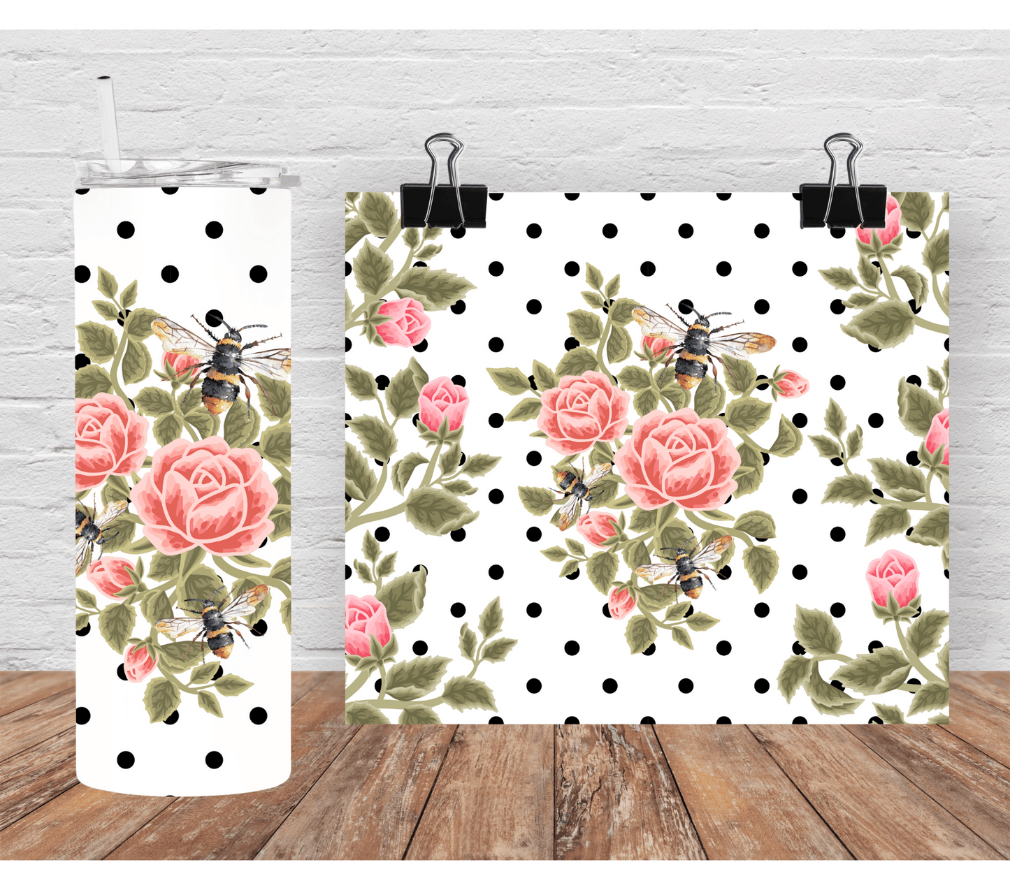 Rose and Bee 20oz Tumbler