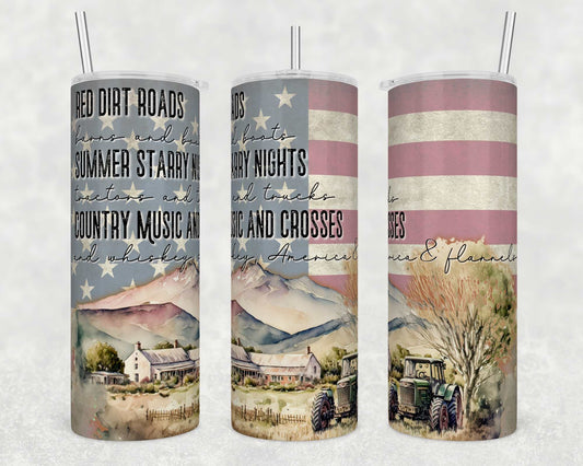 Red Dirt Roads 20oz Tumbler
