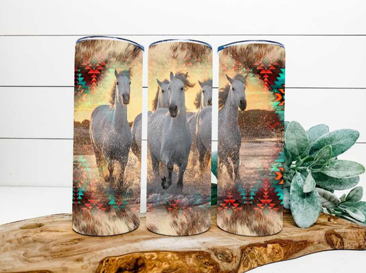 Running Horses 20oz Tumbler