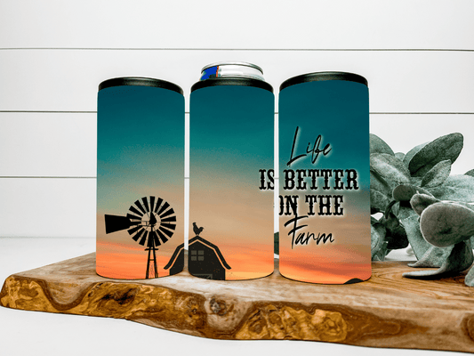 Life is Better On the Farm Can Cooler