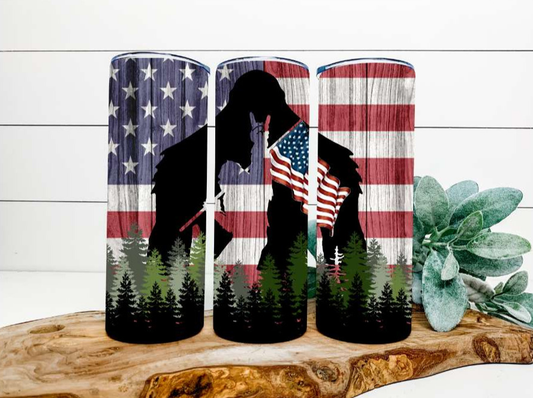 Patriotic Squatch 20oz Tumbler