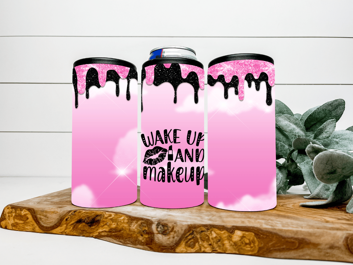 Wake Up and Make Up Can Cooler